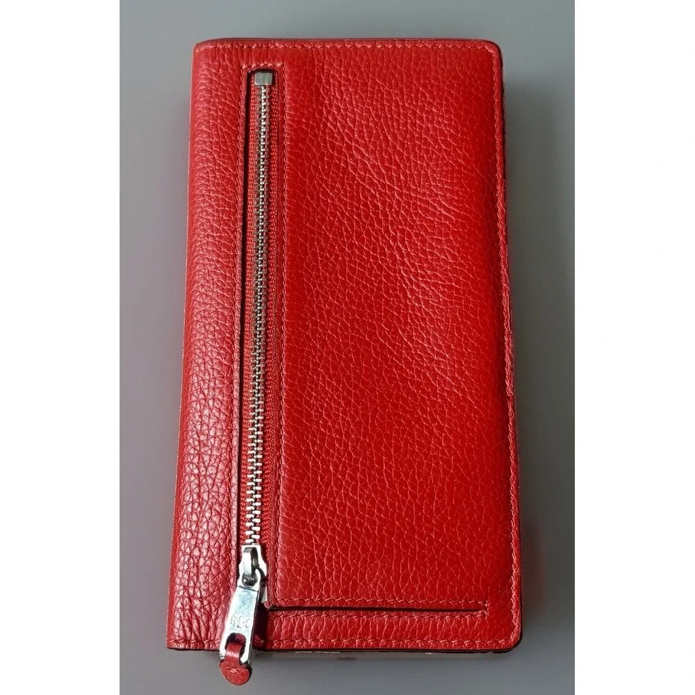 Lauren Ralph Lauren Leather Leighton Collection Wallet. Red/Yellow.
